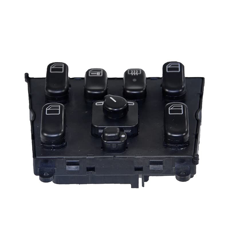 BESTPRICE 1x Bloque de interruptor del elevador eléctrico con ajuste del espejo, calefacción de la luneta trasera Compatible con MERCEDES-BENZ Clase M (W163)