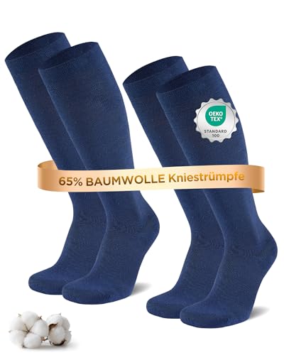 Niofind Kompressionsstrümpfe Damen & Herren, 2 Paar Kniestrümpfe & Stützstrümpfe aus 65% Baumwolle,â€¦ – Miniatur
