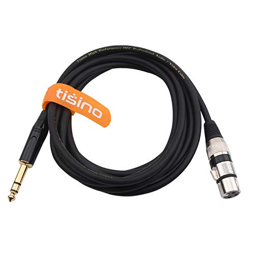 Tisino Xlr Female To 1/4 Inch (6.35Mm) Trs Jack Lead Balanced Signal Interconnect Cable Xlr To Quarter Inch Patch Cable - 10 Feet #TOP1