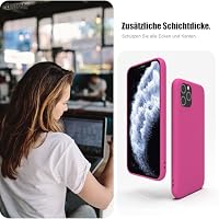 Zuvirelx Silikon Handyhülle für iPhone 11 Pro Max Hülle, Weiches Griff, Dünne, Minimalistisch, Stoßfest, rutschfest, Taschenpassend - Diva Rosa – Ansicht 4