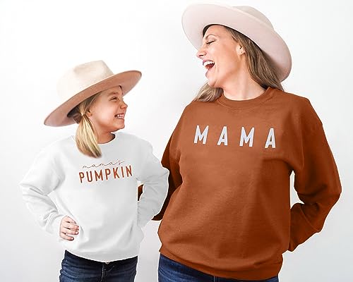 Mommy and Me Matching Outfits Halloween Pumpkin Sweatshirt Thanksgiving Baby Girl Outfit Fall Shirts4