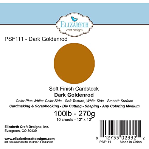 Elizabeth Craft Designs PSF111 Soft Finish Cardstock 12"X12" 10/Pkg-Dark Goldenrod
