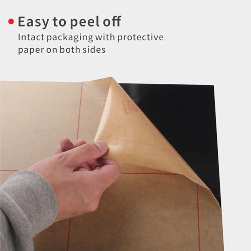 Image of Black Acrylic Sheets, 4 Pack 12 inch x 12 inch x 1 /8 inch Thick Black Opaque Glossy Acrylic Blanks, DIY Materials with Protective Paper for Display Projects, Craft and More.