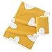sense gnosis Heart Pattern Yellow Hand Towels 100% Cotton Decorative Thin Hand Towel Set of 2 for Bathroom 13 x 29 Inch