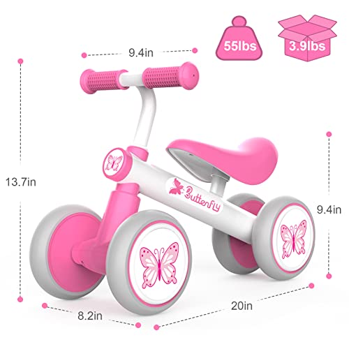 Xiapia Balance Bike For 1 Year Old Boys Girls Gifts, 12-24 Months Ride-On Toys, First Toddler Balance Bike, 4 Wheel No Pedal Bicycle With Steel Frame #TOP3