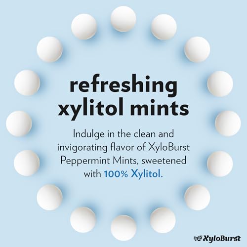 Xyloburst - Xylitol Mints | Sugar Free Breath Mints for Oral Health | Gluten Free, Vegan, Keto Friendly | Aspartame Free Mints | Peppermint | 275 Count