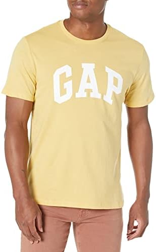 GAP Mens Classic Logo Tee T Shirt, French Almond, Large US