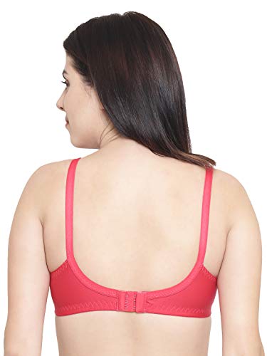 Image of Leading Lady Women's Cotton Non Padded Non Wired Bra (255 Orange 34C)