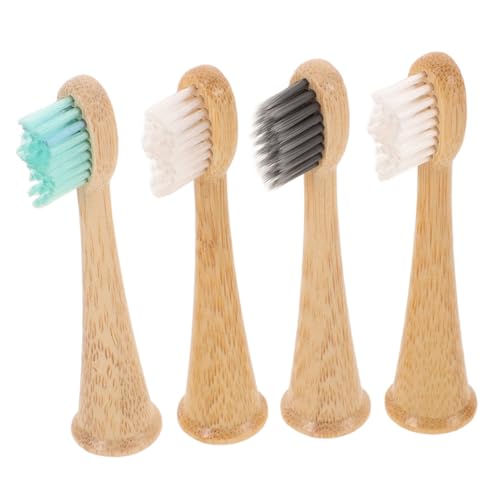 DEARMAMY 4pcs Reusable Toothbrush Soft Bristle Electric Replacement Brush Compatible Series for Gentle Oral Care