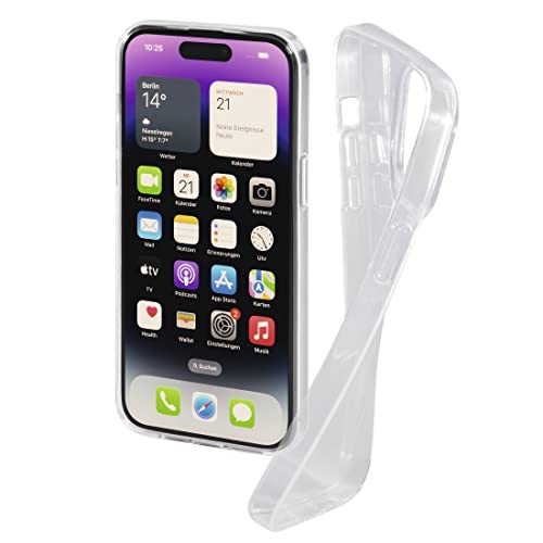 Hama Coque de Protection Transparente en TPU pour Apple iPhone 134 Pro Max avec Surface antidérapante pour iPhone 14 Pro Max Transparent