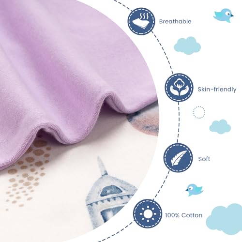 Image of ZIGJOY Swaddle Sleep Sack 6-12 Months, 1.0 Tog Cotton Baby Swaddle Blanket | 100% Cotton - Soft & Breathable & Non-shrink, 2-way Zipper for Easy Diaper Changes, Long Sleeves Allow Self-soothing