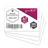 dv_411 Lot de 100 cartes vierges DIN A7 – DIY I pour bricoler soi-même la peinture, écrire des notes, comme carte de fiches et bien plus encore