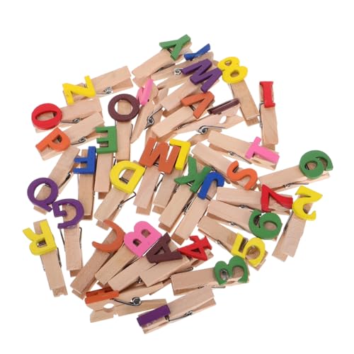 Alipis Mini Pinces à Linge Accessoires Multifonctions Design Simple et Élégant en Bois Naturel Lot de 35 pour Photos et Notes pour Salle de Classe et...