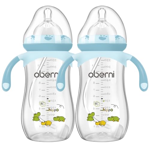 Oberni Toddler Milk Bottle 11oz with Weighted Straw