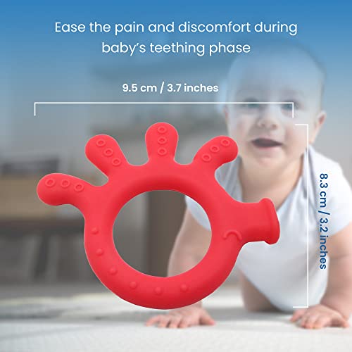 Image of Gadgetime USA Silicone Baby Finger Teether Toy - Handheld Teething Relief Toy for Babies, Toddlers, Infants, Girls & Boys - Baby Chew Toy - Stimulating & Soft Soothing Chew Toys - BPA Free