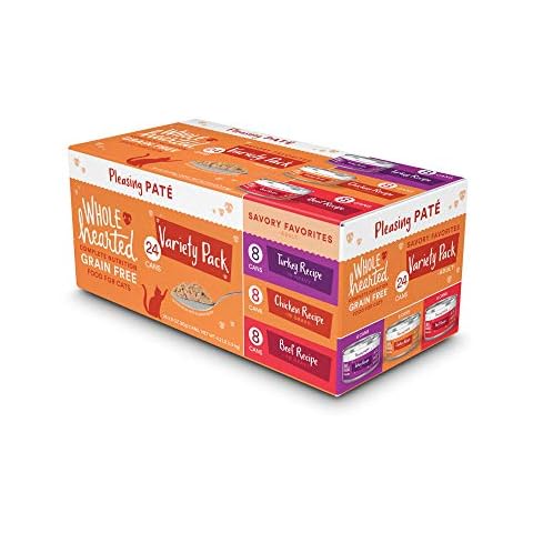 WholeHearted Grain Free Pate Savory Favorites Adult Wet Cat Food Variety Pack 2.8 oz. Count of 24 Cover