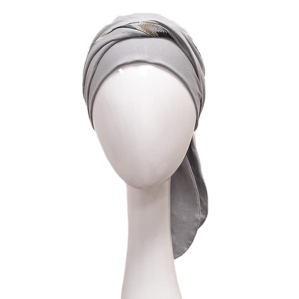 CAREBELL Pañuelo Oncológico/Modelo Smooth/Diseño Murano/Ideal para pacientes con Pérdida de Cabello/Tejido de Bambú/Cómodo y Suave/Quimioterapia y Alopecia