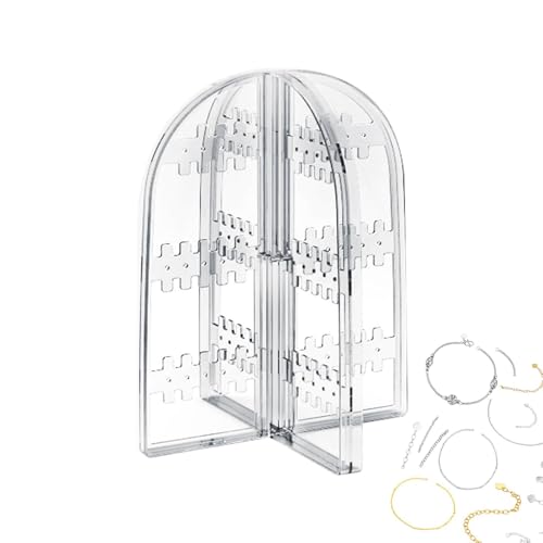 Soporte de exhibición de aretes de joyería | Estante de pulsera de gran capacidad - Organizador de caja de almacenamiento de aretes para collares, pulseras, aretes, anillos