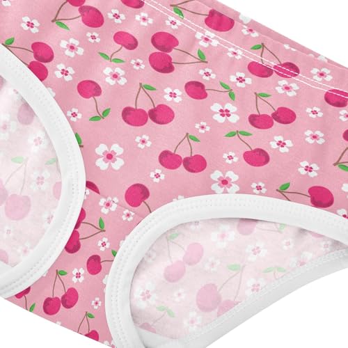 Girls' Underwear Flower Cherry Fruit Cotton Stretch Comfort Toddler Panties4