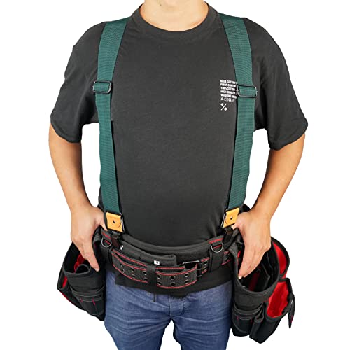 Image of MELOTOUGH Men's Suspender 2 inch Wide Partial Elastic Strap for Jeans Pants