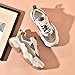 BEAU TODAY Chunky Sneakers for Women, Womens Fashion Sneakers, Lace Up Platform Comfortable Leather Casual Dad Shoes Beige Brown US 5.5