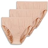 Wingslove 3 Pack Women's Comfort Soft Cotton Plus Size Underwear High-Cut Brief Panty