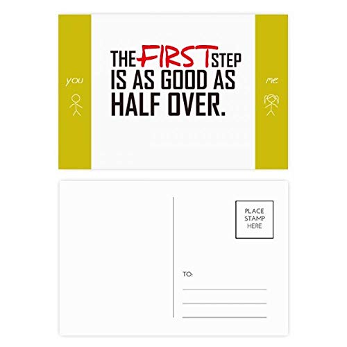 Jeu de cartes postales avec citation inspirante de 20 pièces pour correspondance