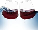 MICHLEY Floating Wine Glasses for Pool, Large Stemless Wine Glasses Clear Tritan Plastic-Unbreakable Wine Cups for Red and White, Dishwasher Safe, 17oz, Set of 4