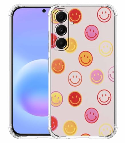 Coque Samsung A57 antichoc avec motif collage sourire coloré