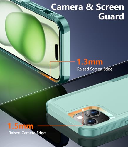 Coque iPhone 15 robuste premium compatible Magsafe couleur vert clair