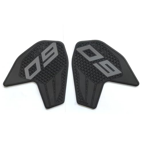 Pegatinas Yamaha MT09 2013-2020 almohadillas protectoras de tanque laterales en goma negra antideslizante