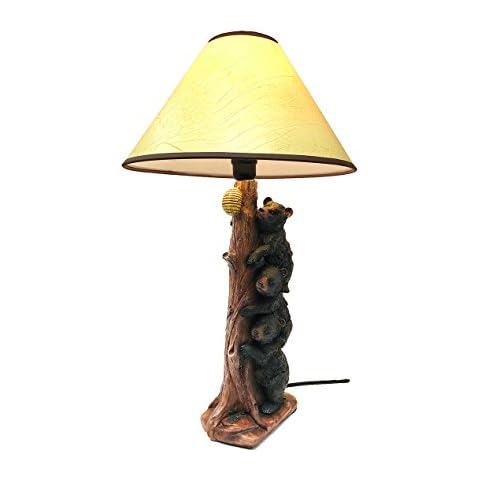 DeLeon Collections Playful Stacking Black Bears Lamps - Resin Cover