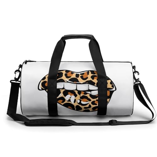 Sac de sport gym léopard duffel bag de voyage camping randonnée 45cm