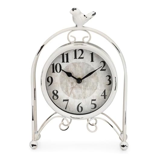 Westclox Vintage Style Analog QA Metal Bird Table Clock - Stylish and Unique Timekeeping