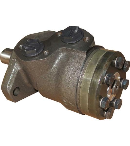 Hydraulikmotor M+S Hydraulic, Typ CMP80CD, Schluckvolumen 80 cm3/U, Anschlüsse (seitlich): G 1/2‘‘, Welle: Ø 25 mm zylindrisch, Modell Längsschieberventil, Verwendung ohne Leckölanschluss möglich