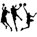 obrazy dekoracyjne Naklejka Mural Winylowa Koszykówka 3 Koszykówka Slam Dunk Silhouette Naklejki ścienne Naklejki na pokoje obrazy dekoracyjne domu