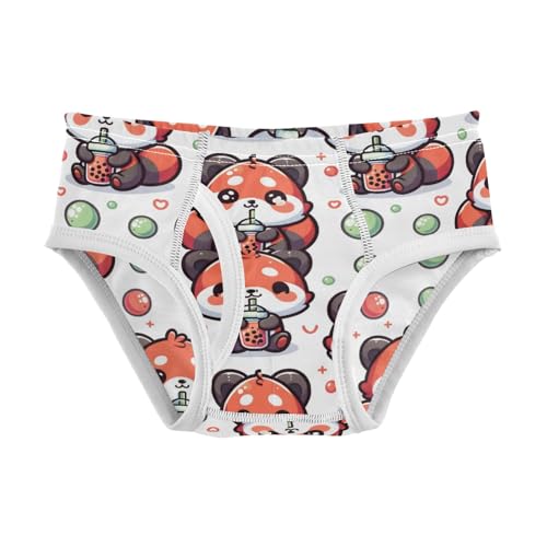 Boys' Exclusive Briefs Toddler Underwear 95% Combed Cotton Boxerbriefs 2T Cartoon Red Panda Pattern 51
