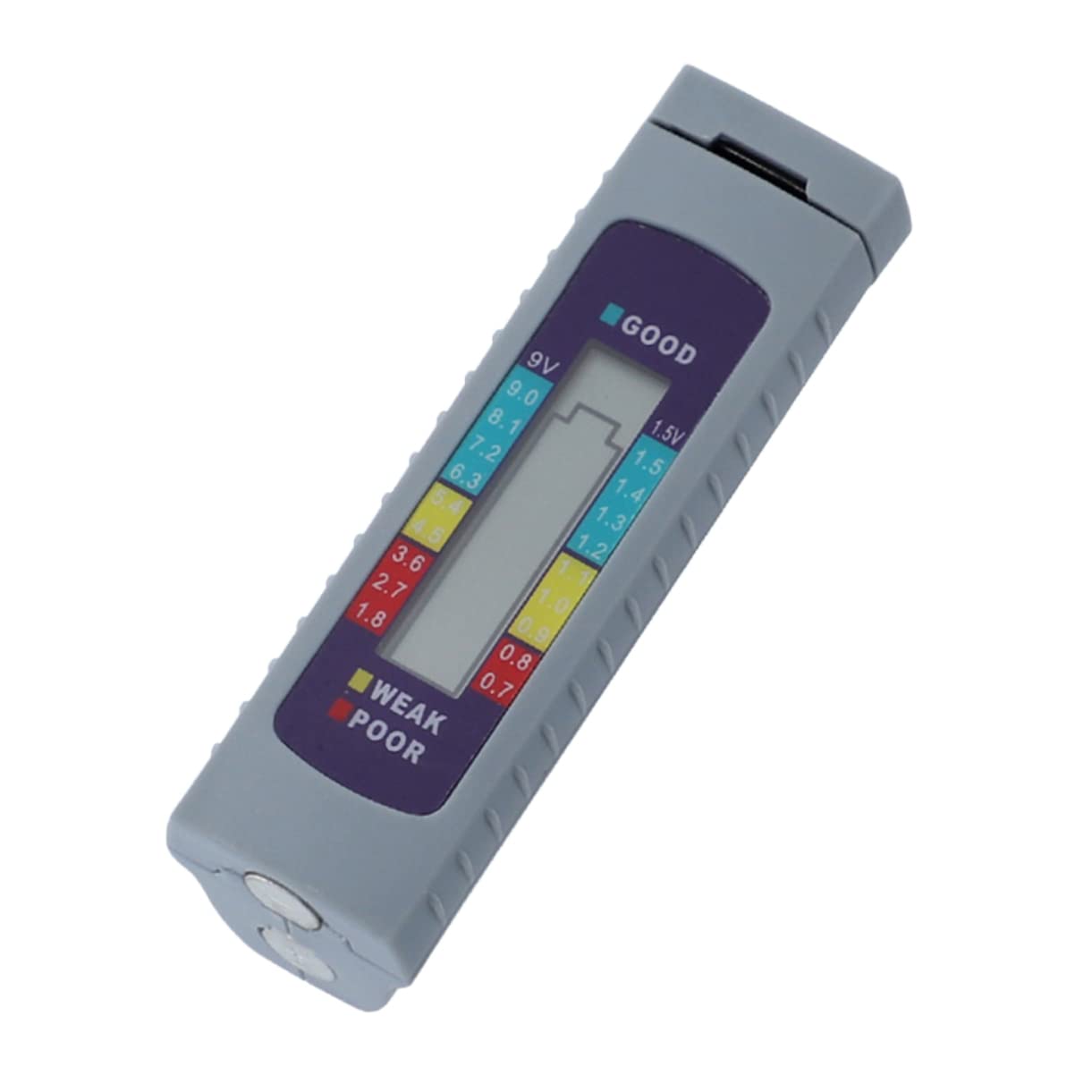 Uonlytech 2pcs Battery Capacity Tester Digital Checker for Aa AAA Batteries LCD Display Tricolor Lightweight Portable Power Supply Measurement Tool