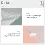 Meetall 4Pack Sacs de rangement à vide suspendus, Space Sacs de compression Saver avec 360° Crochets pivotants, 2 Moyenne + 2 Grand pour manteaux Vestes Comforters, Sacs à sous-vide réutilisables pour l'organisation de placards