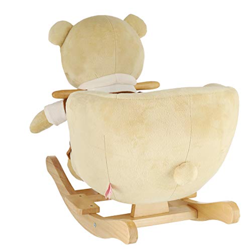 Bieco Plüsch Schaukeltier Bär, braun, Kinder Rocking Horse Schaukelpferd ab 1 Jahr, Sicherheitsgurt und Rückenlehne für… – Bild 5