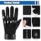 Taktische Handschuhe, Motorradhandschuhe Herren Vollfinger Militär Kampfhandschuhe mit Hartknöchelschutz, Security Handschuhe für Motorrad Motocross Bushcraft Motorrad Jagd (XL, Schwarz)