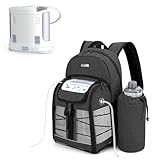 CURMIO Portable Oxygen Concentrator Backpack, POC Carrying Bag Compatible for Inogen, OxyGo and Caire Units, Bag Only, Black (Patent Pending)