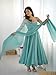 Heni Fashion Indian Style Crunchy Silka With Siroski Work Kali Pattern Anarkali Gown Pant Dupatta Set Ready To Wear