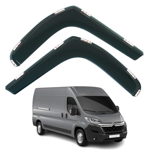 Jeu de 2 déflecteurs d'air pour PEUGEOT BOXER, Convient pour CITROEN RELAY & JUMPER, Convient pour FIAT DUCATO 2007 2008 2009 2010 2011 2012 2013 2014 2015...
