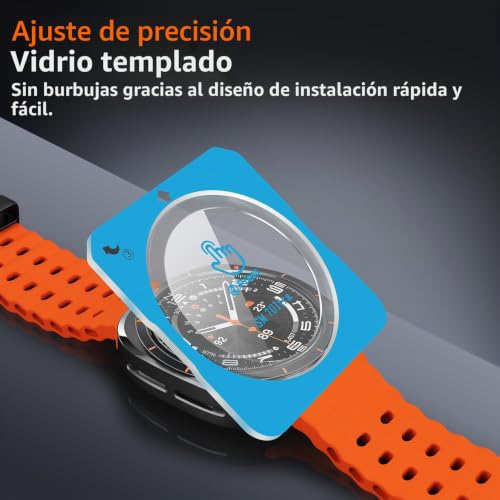 Funda compatible con Samsung Galaxy Watch Ultra 47mm parachoques resistente negro 4