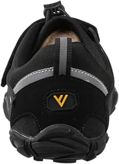 WHITIN Men's Trail Running Shoes Minimalist Barefoot Size 10 Wide Width Toe Box Gym Workout Fitness Low Zero Drop Light Weight FiveFingers Black 43