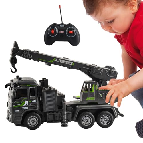 Storaffy Chariot élévateur télécommandé,Jouets de Construction de Chariot élévateur 4 Roues motrices | Véhicule à Moteur, Chariot élévateur RC, Jouets de Construction 4WD, Bulldozer télécommandé