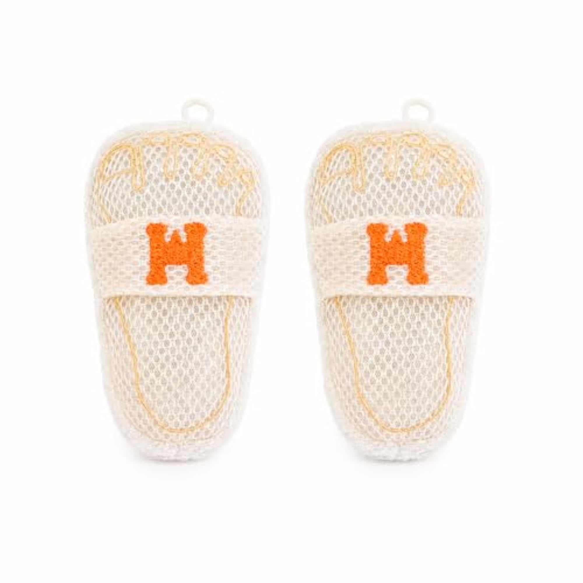 Slipper-Shaped Body Scrubber Loofah with Hanging Loop