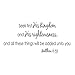 Wall Decal Quote Matthew 6 Seek First His Kingdom and His Righteousness Bible Scripture Sticker