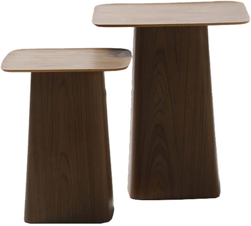 HOMEFOO Coffee Tables Walnut Color Wooden Living Room